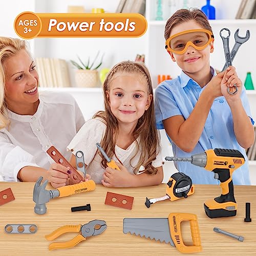 Work Tools Toy Children's Building Blocks Tool Box 37 Pieces with Drill Imitation Educational Game