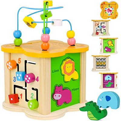 Motor Cube Wood 6 In 1 Motor Toy