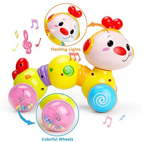 Jouets pour bébé, jouet chenille rampant musical pour tout-petits