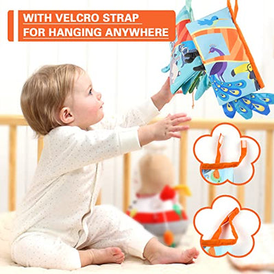 3D fabric book baby crackle book baby,baby book picture book,flying animals touch book baby stroller toy