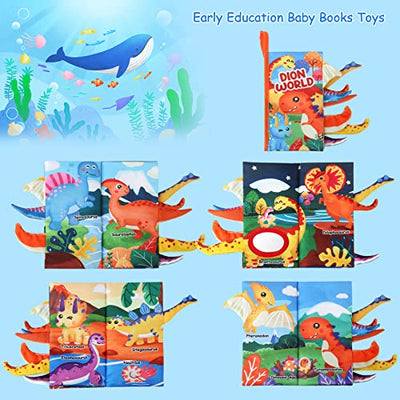 Baby sensory toy, baby fabric book, 3D picture book fabric books baby touch book with rustling paper