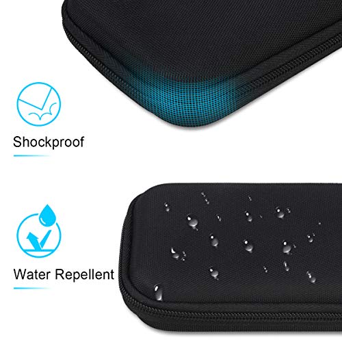 External Hard Drive Case Protective Case for Samsung T7 Shield/Samsung T7/T7 Touch Portable SSD 500GB 1TB 2TB USB 3.2 Hard Eva Waterproof Shockproof Case Travel Bag, Black+Black