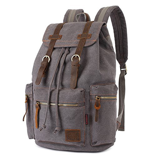 Vintage Backpacks, Canvas Laptop Backpack School Backpack Daypack Stylish Backpack for Outdoor Hiking Trip Camping with Large Capacity