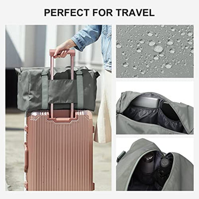 Sports Travel Bag Large Sports Bag, Weekend Bag, Carrying Bag for Airplane, Beach Bag, Overnight Bag, Waterproof Hospital Bag, Luggage Bag with Wet Bag