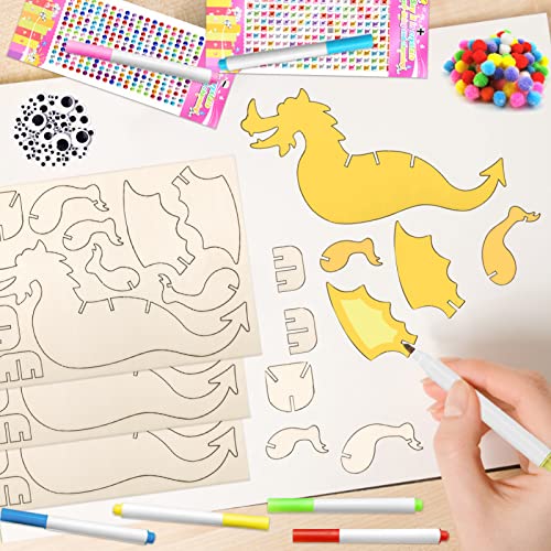 Wooden dinosaur craft set, dinosaur to paint