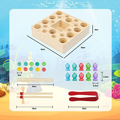 Wooden Fishing Game, Learning Toy, Magnetic Board, Children's Toy