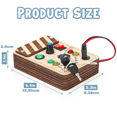 Busy Board Baby Toy Light Switch Toy Wooden Toy Motor Activity Learning Toy