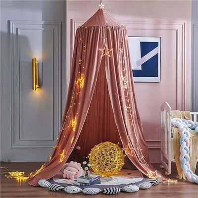 Canopy Bed Crib, Children Mosquito Net Lace Canopy, Canopy Bed Curtain for Play Reading Bedroom Dressing Room