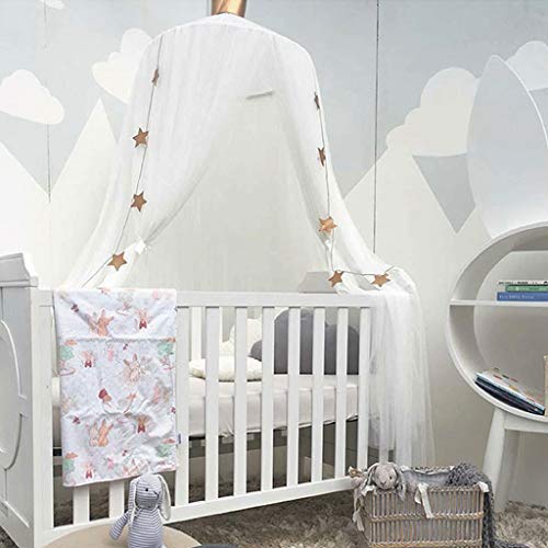 Children Bed Canopy Baby Crib Canopy Princess Mosquito Net Nursery Playroom Decor Dome Premium Yarn Netting Curtains