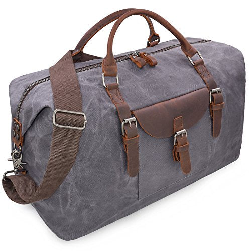 Travel Bags Leather Waterproof Canvas Weekender Bag