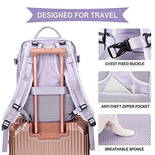 Hiking Backpack Waterproof Outdoor Sports Backpack Casual Daypack School Bag Fit 14 Inch Laptop with Charging Port Shoe Compartment