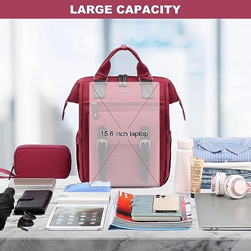 Laptop Rucksack, 15,6 Zoll Schulrucksack Teenager mit Datenkabel-Beutel & USB Ladeanschluss,