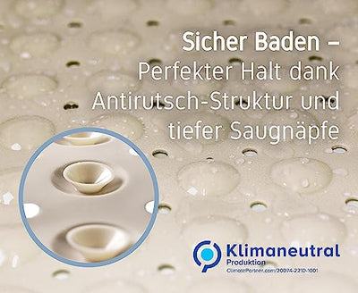 Badematte 100x40cm | Antirutschmatte extra lang in Premiumqualität | Badematte antibakteriell & maschinenfest | Badematte rutschfest | Badewannen-Antirutschmatte