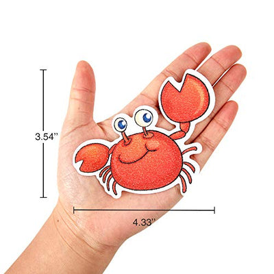 Anti-slip bathtub stickers, 20 large self-adhesive stickers for children for shower and bathtub with premium scraper, sea motif, each design approx.