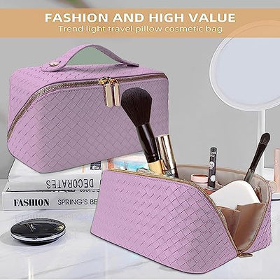 Large Capacity Travel Cosmetic Bag, Portable Make Up Bag