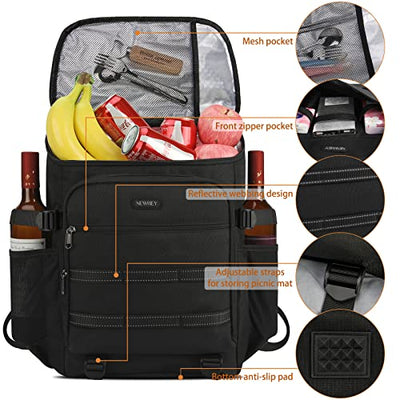 Waterproof Insulated Cooler Bag Large Picnic Backpacks Lightweight Lunch Bag Backpacks Cooler Bag for Camping BBQ Hiking Picnic