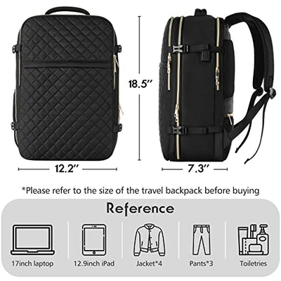 Large Travel Backpack Ladies, Hand Luggage Backpack, Laptop Backpack for 17.3 inch Large 30L-40L Business Backpack Travel