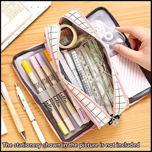 Pencil Case Teenager Pencil Case 3 Compartment, Large Capacity Pencil Case for School & Office