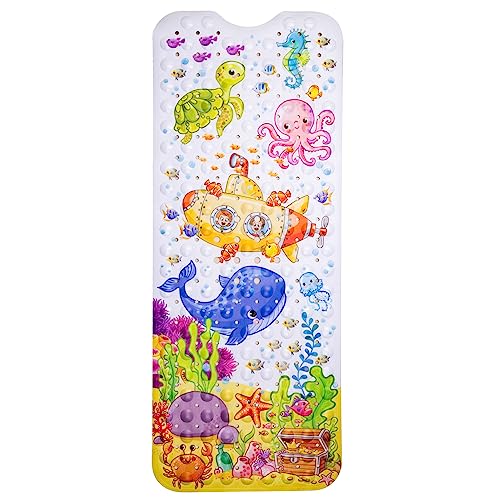 Tapis de bain bébé, tapis de bain, tapis de bain XL pour enfant, tapis de bain antidérapant 100x40 