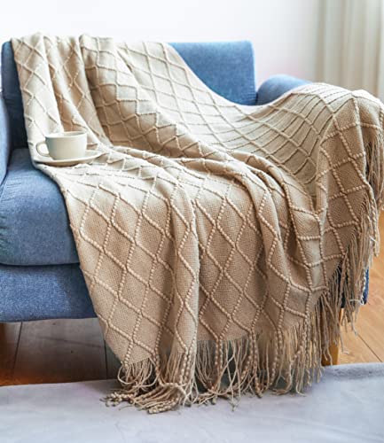 Living Blanket Soft Knit Wool Blanket Tassel Cuddle Blanket Sofa Blanket Sleep Blanket