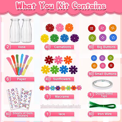 Flowers craft set for kids, fun craft set