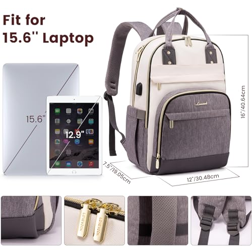 Laptop backpack 15.6 inch school backpack teenager waterproof school bag anti-theft with laptop compartment for school travel business teacher