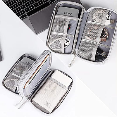 Cable Organizer Bag Waterproof Small Cable Bag Double Layer Fixed Plate Bag Electronic Bag Electrical Organizer Cable Bag Electronic Accessories