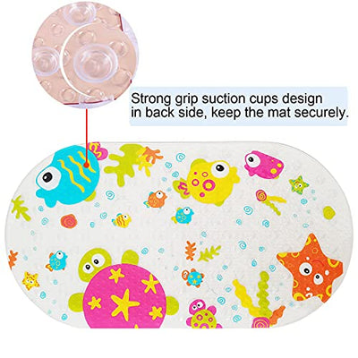 Tapis de bain enfants anti-dérapant coloré tapis de bain ventouse