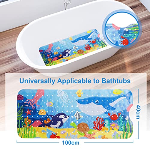 Badematte für Wanne für Kinder Cartoon Anti Rutsch Baby Badewanne Matte Extra lange Anti Rutsch