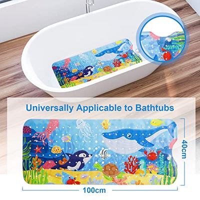 Badematte für Wanne für Kinder Cartoon Anti Rutsch Baby Badewanne Matte Extra lange Anti Rutsch