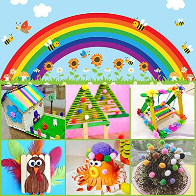 Craft Set Kids 1300+ Pieces DIY Craft Decorations Crafting To Decorate Craft Supplies With Pipe Cleaners Colorful, Pompoms, Googly Eyes, Feathers Crafting