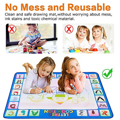 Water Doodle Mat Aqua Magic Doodle Painting Mat 100 * 78cm XL Aqua Drawing Painting Mat, Painting Mat With Water Pencil