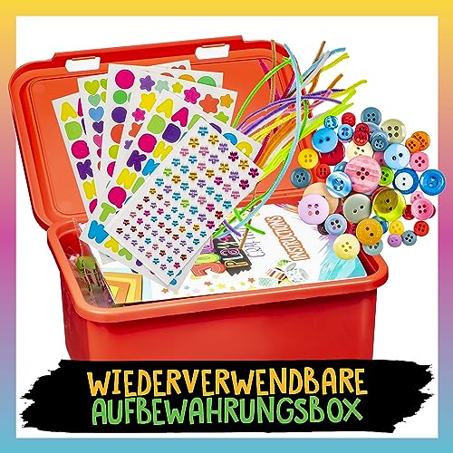 Set de bricolage, plus de 200 ustensiles d'art et de bricolage amusants pour faire du slime et du bricolage, set de bricolage ultime pour les enfants créatifs