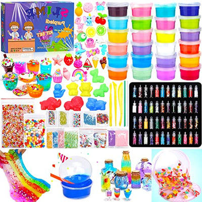 Set de slime, faites votre propre slime avec 24 couleurs de cristal, slime pailleté, slime charms glitter powder