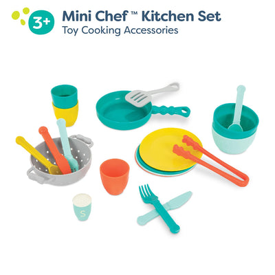 Accessoires de cuisine pour enfants set de vaisselle et set de casseroles - ustensiles de cuisine pour enfants pour la cuisine ludique