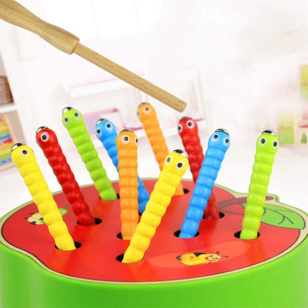 Children's toys, wooden toys for babies, wooden toy catching insects