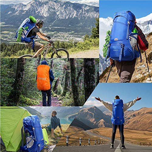 Hiking Backpack 50L, Waterproof Trekking Backpack Travel Backpack Outdoor Hiking Backpack With Rain Cover, Backpacker Backpack For Hiking, Mountaineering, Camping, Travel Sports