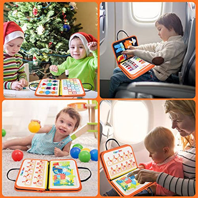 Busy Board Toy, Activity Board Motor Activity Toy, Baby Sensory Learning Toy Motor Activity Board for Travel Car Airplane