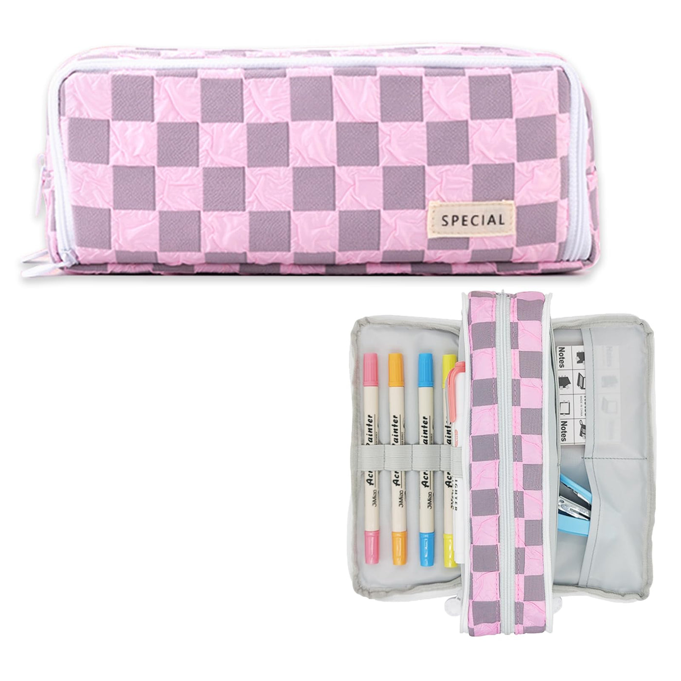 Pencil Case Teenager Pencil Case 3 Compartment, Large Capacity Pencil Case for School & Office