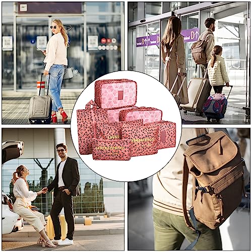 Pack of 8 Packing Cubes, Suitcase Organisation Cubes, with Shoe Bag, Laundry Bag, Travel Organisers, Clothes Bags, for Backpack