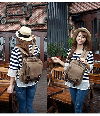 Vintage backpack backpack canvas  bag messenger bag for work and school