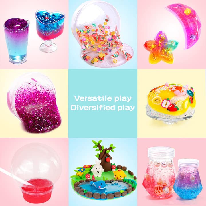 Set de slime, faites votre propre slime avec 24 couleurs de cristal, slime pailleté, slime charms glitter powder