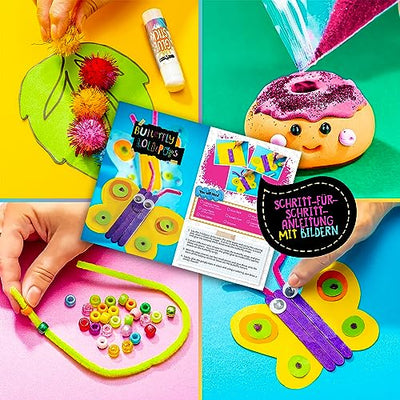 Set de bricolage, plus de 200 ustensiles d'art et de bricolage amusants pour faire du slime et du bricolage, set de bricolage ultime pour les enfants créatifs