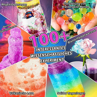 100+ Science Experiments Kit for Kids, Activities Scientist Toys Chemistry Set, Grow Crystals