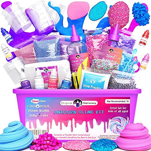 Unicorn slime set to make yourself - Slime Set Ideal - For glitter, fluffy, cloud and foam slime