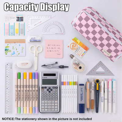 Pencil Case Teenager Pencil Case 3 Compartment, Large Capacity Pencil Case for School & Office