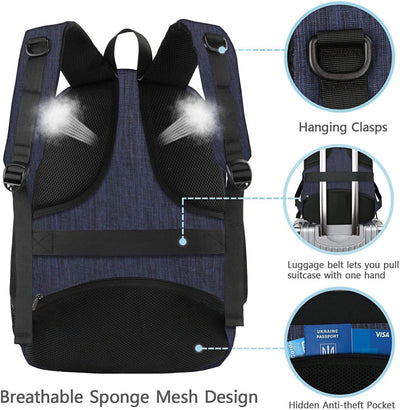 Laptop-Rucksack  Zoll Schulrucksack Teenager wasserdichte Schultasche Anti-Diebstahl mit