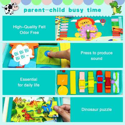 Busy Board, Activity Board für Kinder Spielzeug, frühes Lernspielzeug für Feinmotorik für Kleinkinder, Lernen grundlegenden Leben Dressing Fähigkeiten Motor Fähigkeiten Board