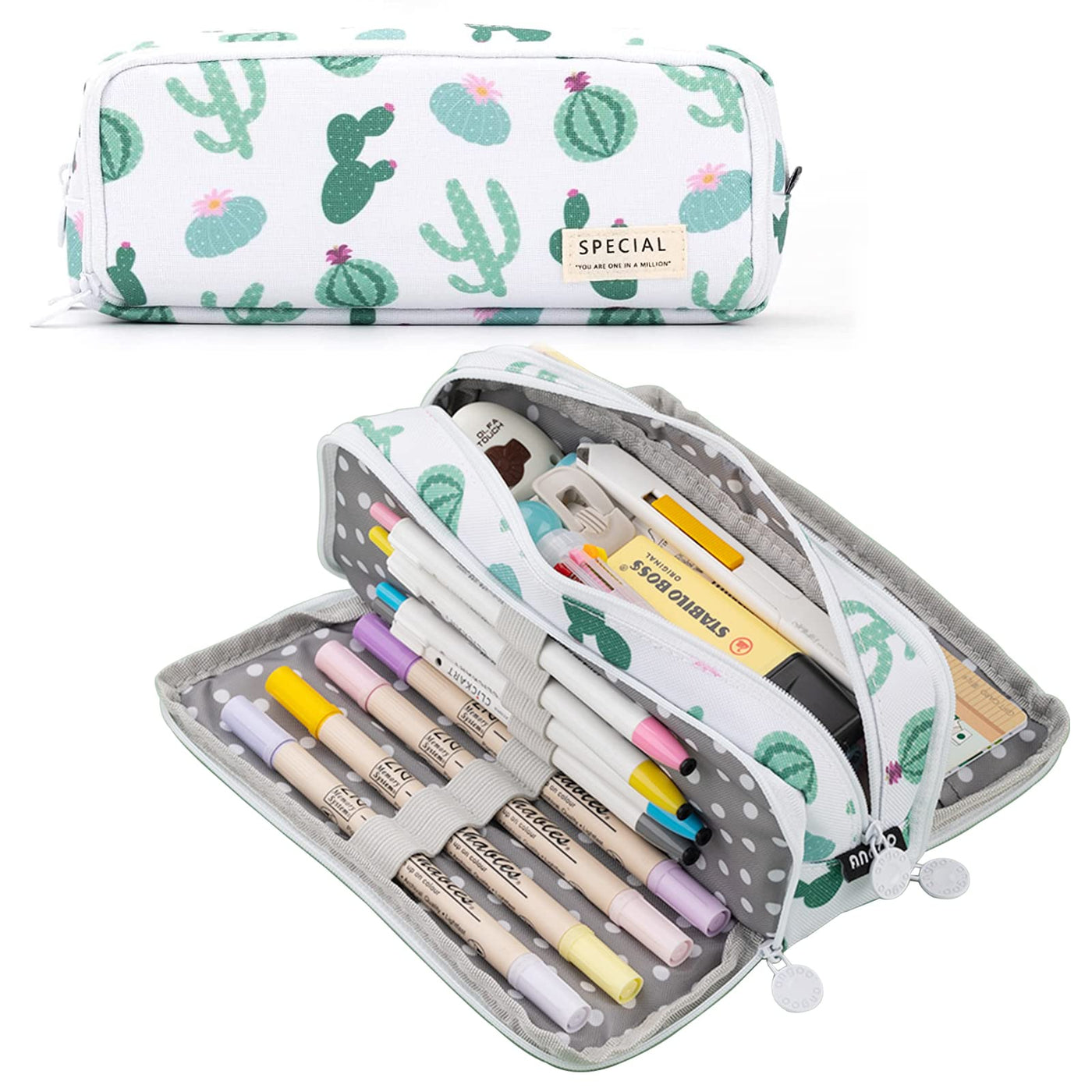 Pencil Case Teenager Pencil Case 3 Compartment, Large Capacity Pencil Case for School & Office