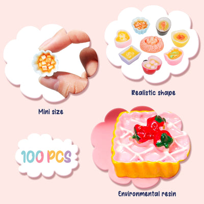 Kitchen toy for children Miniature food Mini food toy with hamburger Role play gift Educational toy